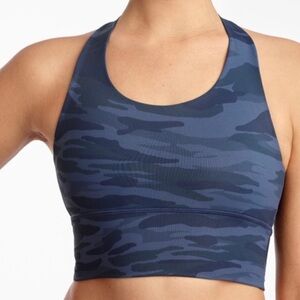 DYI elévate racer yoga Blue Camo Sports Bra NWT size Small